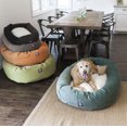 thumbnail image 5 of Majestic Pet Sherpa Villa Velvet Bagel Pet Bed for Dogs, Calming Dog Bed Washable, Extra Large, Apple, 5 of 5