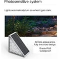 thumbnail image 2 of 2 luces solares para escaleras al aire libre, 13 luces LED solares para escalones de alto brillo IP68 impermeables para valla, pared, jardín, patio trasero, entrada, decoración de pasarelas (luz cáli, 2 of 5