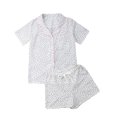 thumbnail image 1 of Honganda Ensemble de Pyjama 2 Pcs pour Femmes, Haut à Manches Courtes Uni, Short, 1 of 9