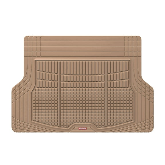 Motor Trend FlexTough Rear Cargo Mat - Heavy-Duty Trimmable Car Trunk Mat for Back of SUV, Universal Rear Cargo Liner for SUV, Flexible Trunk Liner, Automotive Floor Mats & Cargo Liners (Beige)