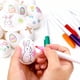 thumbnail image 5 of Huevos de Pascua de plástico blanco | Paquete de 24 huevos de Pascua sin terminar para manualidades infantiles | Cáscaras de huevo de 6 cm para pintar y decorar | Artículos de arte para el aula y, 5 of 9