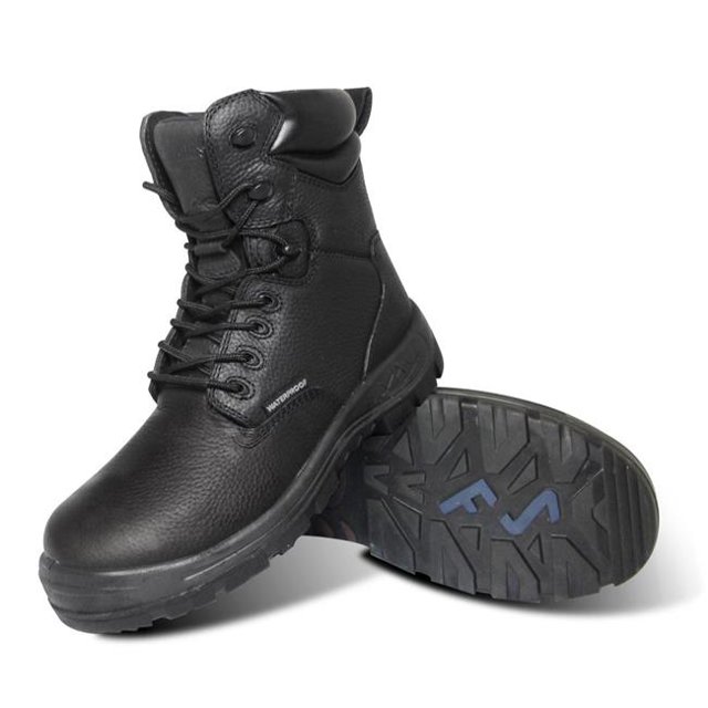 S Fellas by Genuine Grip 6080-13M Mens Poseidon 8 in. Comp Toe Work Boot Black - Size 13