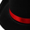 thumbnail image 3 of Top Hat Pumtus de fieltro negro, paquete de 2 unidades con banda roja de 58 cm de circunferencia, 3 of 8