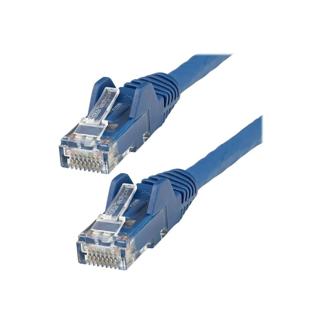 StarTech.com 15ft (4.6m) LSZH CAT6 Ethernet Cable, 10 Gigabit Snagless RJ45 100W PoE Patch Cord, CAT 6 10GbE UTP Network Cable w/Strain Relief, Blue/Fluke Tested/ETL/Low Smoke Zero Halogen - Category 6, 24AWG (N6LPATCH15BL) - Patch cable - RJ-45 (M) to RJ-45 (M) - 15 ft - 0.2 in - UTP - CAT 6 - snagless - blue