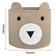 thumbnail image 2 of TACYKIBD Yellow Bear Laundry Basket, 14x14x14in, Cotton Rope, Foldable, Portable, Open, 15L, Storage and Organization in Living Room, Bedroom, Bathroom, Nursery Room, Playroom, Pet Toy Basket, 2 of 17