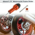 thumbnail image 2 of 10mm Motorcycle Slider Frame Aluminum Alloy Plastic Wheel Fairing Protection Crash Pad Protector Guard 44mm 137mm Bolt Orange 1 Set, 2 of 7