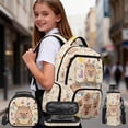 thumbnail image 2 of Bulopur 17 Inch 4 PCS Backpack Set Capybara Print School Bag with Full Accessories for School and Learning Use, 2 of 7
