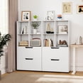 thumbnail image 4 of Costway Bookcase with 2 Drawers 4-Tier Open Bookshelf with 4 Storage Cubes for Home Office, 4 of 10