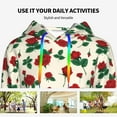thumbnail image 4 of Haiem Rose Flowers for Men's Fashion Hoodies & Sweatshirts with Kangaroo Pocket,Hooded Sweatshirt with Eye-catching Drawstrings-X-Large, 4 of 7