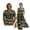 Aztec Southwest American Tribal Tie Dye, variant on Pine Tree Print Cotton Linen Couple Matching Outfits Women's Sleeveless Summer Dress with Pockets Men's Short Sleeve Button Up Shirt, 2026 Beach Vacation Dress Couple Set, 2XL