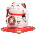 thumbnail image 2 of Table Ornament,Ceramic Wealth Welcoming Cat Waving Cat Fortune Cat Decor Ultimate Comfort, 2 of 8