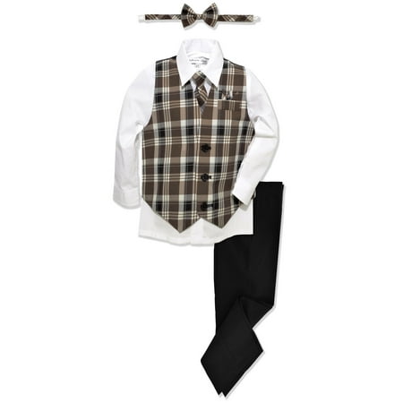 Johnnie Lene Boys Formal Plaid Dresswear Vest Set JL46