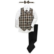 Johnnie Lene Boys Formal Plaid Dresswear Vest Set JL46