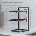 thumbnail image 3 of Sink Shelf Pot Rack Under Cabinet Storage Organizer 2-Layer Frying Pan Rice Cooker Holder Home Kitchen Supplies, 3 of 6