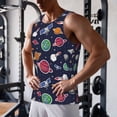 thumbnail image 5 of Pofeuu Rocket Satellite Print Men's Workout Tank Tops Sleeveless Muscle Gym Shirt Quick Dry-3X-Large, 5 of 7