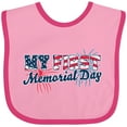 thumbnail image 3 of Inktastic My First Memorial Day Grunge with Fireworks Boys or Girls Baby Bib, 3 of 4