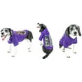 thumbnail image 6 of Pet Life ® LED Lighting Halloween Happy Snowman Hooded Dog Costume Sweater w/ Included Batteries, 6 of 7