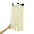 thumbnail image 5 of Feancey Pajama Bottoms for Women Cropped Lounge Trousers Wide Leg Casual Capri Sleep Pants Loose Fit Elastic Waist Pj Capris Homewear Beige Free Size, 5 of 7
