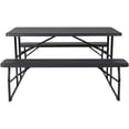 thumbnail image 3 of Bowery Hill Modern Folding Picnic Table with Bench in Charcoal, 3 of 5