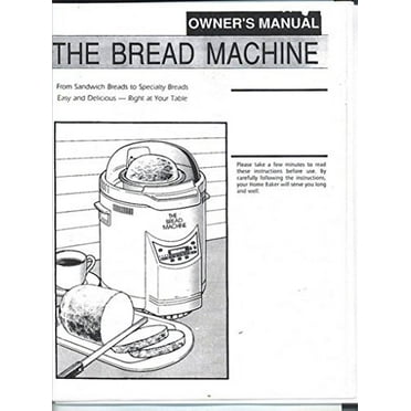 Instruction Manual ONLY for DAK Bread Machine Maker Instruction Manual Model: FAB 100-1 REPRINT