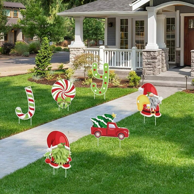 Wooden christmas on sale yard decorations