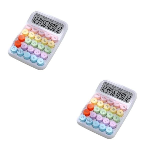 Sidaley Calculadora científica sin esfuerzo y que ahorra tiempo con pantalla grande Calculadora de contabilidad moonlight white blanco claro de luna 2piezas