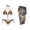 Butterfly Mushroom Star, variant on Women’s Shark Print Bikini Swimsuit Set 3 Piece Triangle String Bikini Set with Matching Sarong Coverup Dress for Women Beach Size XS-2XL