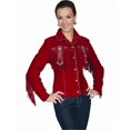 thumbnail image 1 of Scully L152-27-XS Ladies Fringe & Beaded Leather Jacket - Red Boar Suede, Extra Small, 1 of 1
