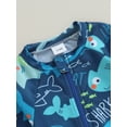 thumbnail image 3 of Baby Boy One Piece Swimsuit Infant Long Sleeve Zipper Bathing Suit Coconut/Shark Rash Guard Swimwear Beachwear Sunsuit, 3 of 7