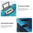 thumbnail image 5 of Daiia Ice Blue Ocean Cute Dolphin Luggage Cover, Thickened Washable Travel Luggage Covers, Elastic Unique Baggage Covers for 18-20 inch Luggage-Large, 5 of 9