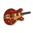 thumbnail image 4 of Gretsch Broadkaster LX Figured Center Block 6-String Electric Guitar with String-Thru Bigsby, Gold Hardware and Ebony Fingerboard (Bourbon Stain), 4 of 6