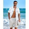 thumbnail image 3 of COOFANDY Beach Button Up Shirts for Men Hawaiian Flower Short Sleeve Shirts Tropical Beach Shirts, 3 of 6