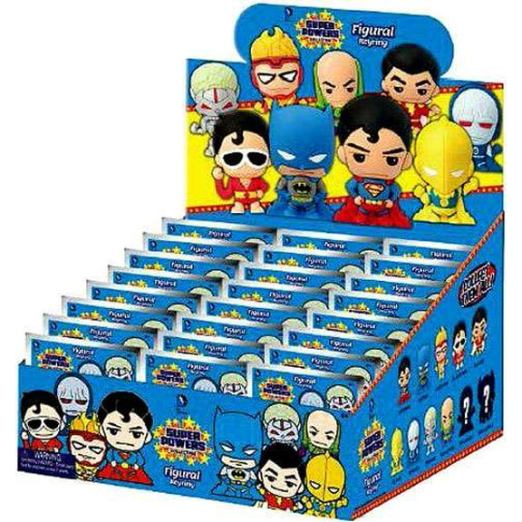 3D Figural Keychains DC Superpowers Mini Figure Keyring Mystery Box