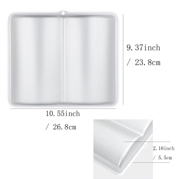 Rkxzt Book Cake Maker Metal Cake Baking Pan 10.55x9.37x2.17"Non-Stick Rectangular Mold for Homemade Desserts Kitchen Dining