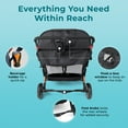 thumbnail image 4 of Foundations Gaggle Compass 4-Seat Quad Stroller, Reclining Seats with Canopy, Red, 4 of 8
