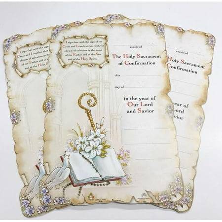 Holy Confirmation Invitations W Envelopes Boy Or Girl Confirmation