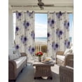 thumbnail image 3 of Purple Spring Floral Black Out Curtains 54 Inch Long, Short Curtains for Small Window, Farmhouse Flowers Modern Art Room Darkening Farmhouse Window Curtains for Kitchen Bedroom 42"x54" 2 Panels, 3 of 8