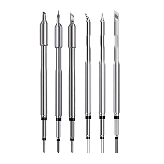 6 puntas de soldadura para cautín, resistentes a altas temperaturas, de aleación, cabezal de repuesto para cautín de metal, bricolaje.