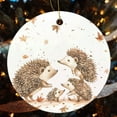 thumbnail image 4 of Hedgehogs Talking to Each Other Illustration Ceramic Ornament Animals Hedgehog Xmas Tree Ornaments Christmas Tree Gifts Gift Ideas for Home Decor, 4 of 5