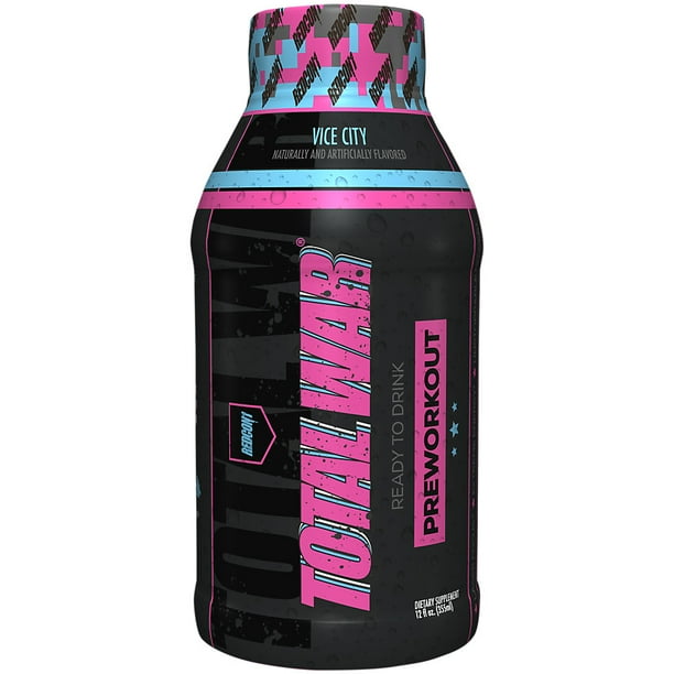 Total War Ready To Drink PreWorkout Vice City (12 Drinks, 12 Fl Oz