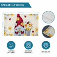 thumbnail image 6 of Gnomes Placemats Set of 4, White Yellow Daisy Floral Country Garden Floral Placemats for Dining Table, Place Mats for Kitchen Tabletop, Waterproof Wipeable Dining Table Mats Set, 6 of 9