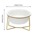 thumbnail image 2 of 1PC High Feet Pet Feeding Bowl Creative Slant Pet Food Dish Ceramic Pet Eating Bowl Cervical Spine Care Pet Feeding Container for Pet Cat Dog Use (White with Rack 17.8CM/800ML), 2 of 9