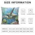 thumbnail image 5 of GOSMITH  Throw Pillow Cover Sea Turtle Ocean Theme Nautical Animal Underwater Marine Plants Seaweed Pattern Wildlife Decor Lumbar Pillow Case Cushion for Sofa Couch Bed, 5 of 5