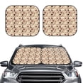 thumbnail image 2 of JUNZAN Wine Glasses Pattern Car Windshield Sun Shade | Reflective Sunshade | Foldable 2-Piece Sun Shield Protect Your Car | Fits Sedans, SUVs, Hatchbacks-Small, 2 of 6