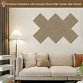 thumbnail image 4 of UNISOAR 23.6" x 23.6" Genuine Wood Veneer Acoustic DIY Wall Panels 3D Slat Decorative (4 Pcs), 4 of 10