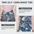 thumbnail image 6 of Pioneer Flower Floral Print Pattern Apron-Garden Aprons for Women with Pockets-Cotton Linen Waterproof Kitchen Cooking Gardening Aprons Adjustable for Kitchen,Cooking,BBQ and Salon 33x27 Inch, 6 of 7