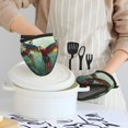 thumbnail image 6 of Pofeuu Flying Parrots In Jungle Print Thickened Mini Silicone Oven Mitts Heat Resistant, Rubber Oven Mitt Gloves, Finger Pinch Grips, Pot Holder, Silicone Potholder, 6 of 7