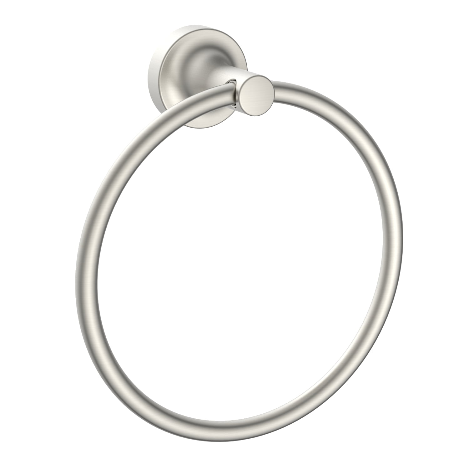 (2 pack) Better Homes & Gardens Clean Modern Style Wall Mount Towel Ring Satin Nickel