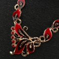 thumbnail image 3 of Moda cristal decración colr pendientes novia conjunto Sunnimix rojo colgante, 3 of 8