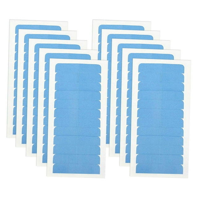 Sangles de Perruque 10 Feuilles Ruban Adhésif pour Perruque Imperméable Résistant à la Sueur en Forme de C Hommes Femmes Dentelle Sangle de Perruque avant Trousse Extension de Cheveux Accessoires pour Postiches